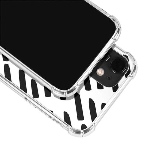 Black Dash iPhone 12 Clear Case