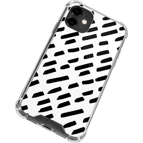 Black Dash iPhone 12 Clear Case