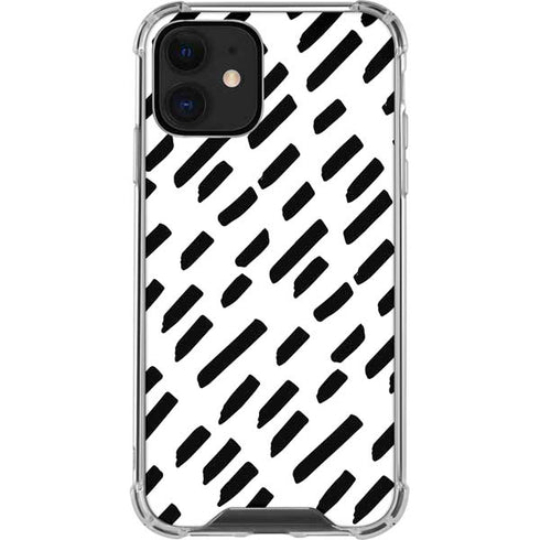Black Dash iPhone 12 Mini Clear Case