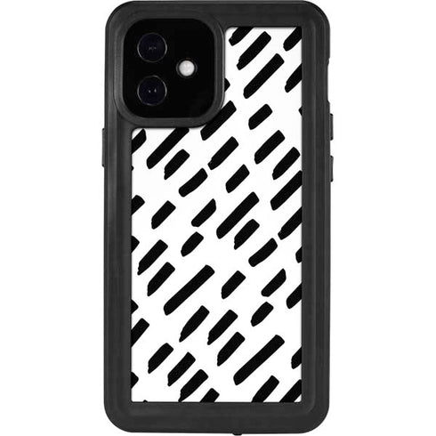 Black Dash iPhone 12 Mini Waterproof Case