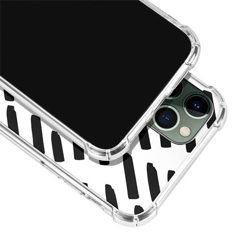 Black Dash iPhone 12 Pro Clear Case