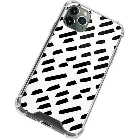 Black Dash iPhone 12 Pro Clear Case