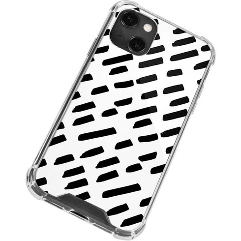 Black Dash iPhone 13 Mini Clear Case