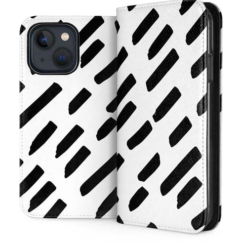 Black Dash iPhone 14 Folio Case