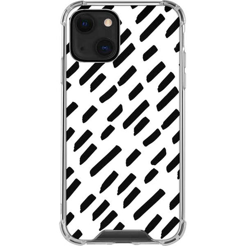 Black Dash iPhone 14 Plus Clear Case