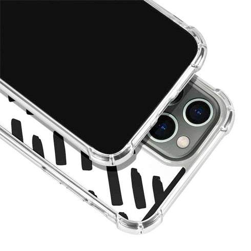 Black Dash iPhone 15 Pro Clear Case