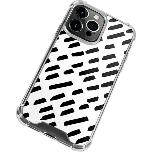 Black Dash iPhone 14 Pro Clear Case