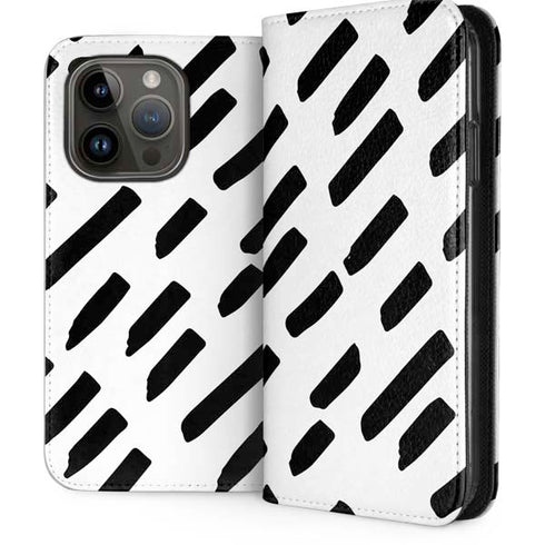 Black Dash iPhone 14 Pro Folio Case