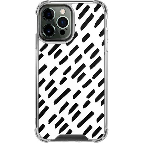 Black Dash iPhone 14 Pro Max Clear Case