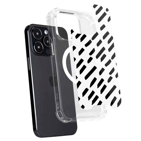 Black Dash iPhone 15 Pro Max MagSafe Case
