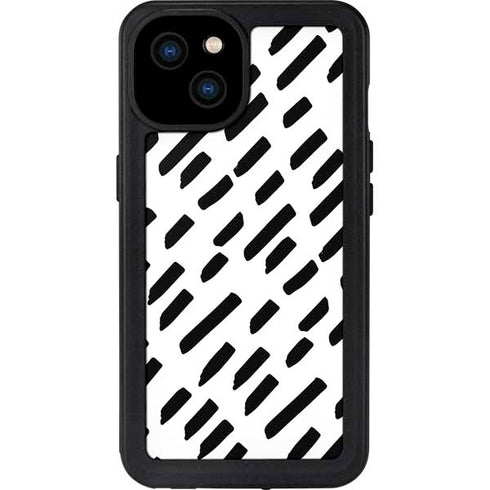 Black Dash iPhone 15 Plus Waterproof Case