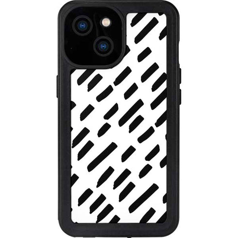 Black Dash iPhone 15 Waterproof Case