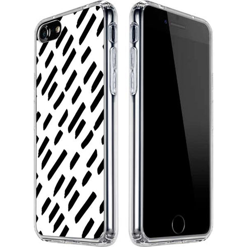 Black Dash iPhone SE (2nd & 3rd Gen) Clear Case