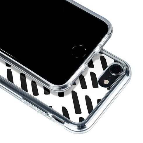 Black Dash iPhone SE (2nd & 3rd Gen) Clear Case