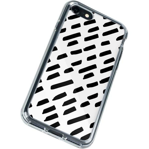Black Dash iPhone SE (2nd & 3rd Gen) Clear Case