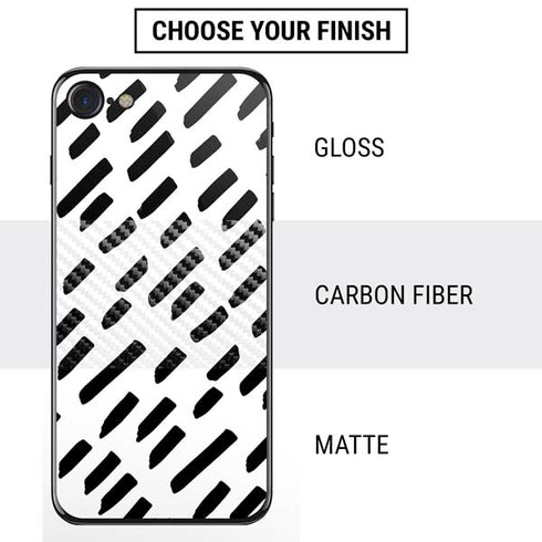 Black Dash iPhone SE (2nd & 3rd Gen) Skin