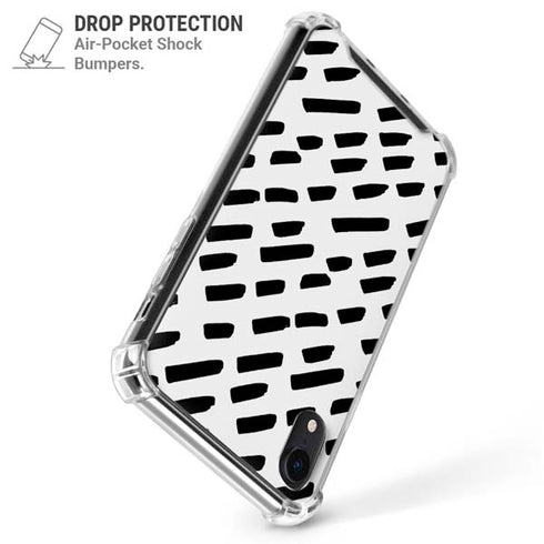 Black Dash iPhone XR Clear Case