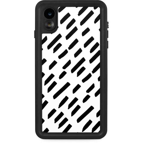 Black Dash iPhone XR Waterproof Case