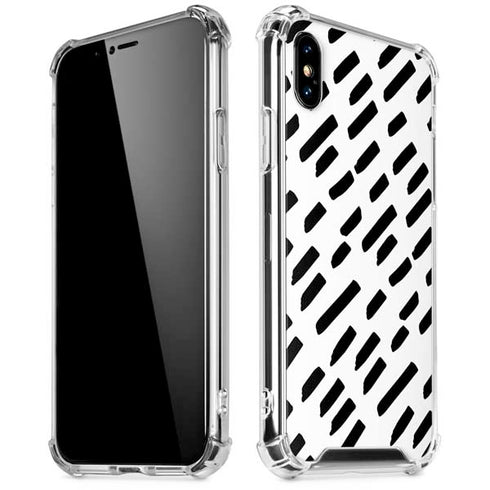 Black Dash iPhone XS Max Clear Case