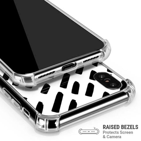 Black Dash iPhone XS Max Clear Case