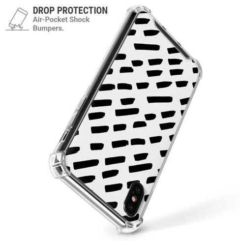 Black Dash iPhone XS Max Clear Case