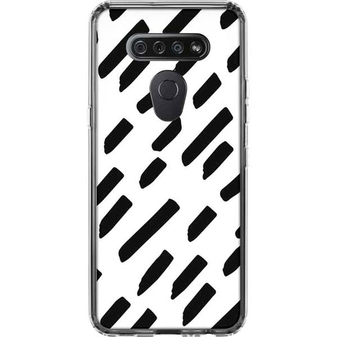 Black Dash LG K51/Q51 Clear Case