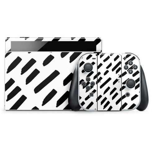 Black Dash Nintendo Switch OLED (2021) Skin