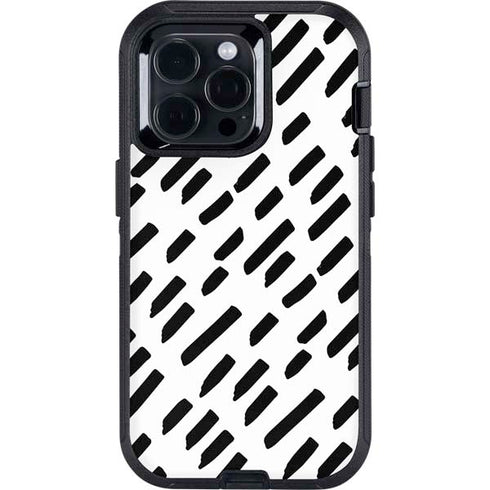 Black Dash Otterbox Defender iPhone Skin