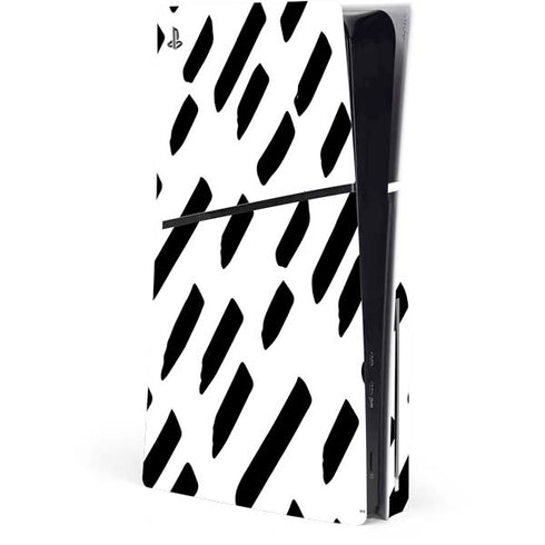 Black Dash PS5 Slim Disk Console Skin