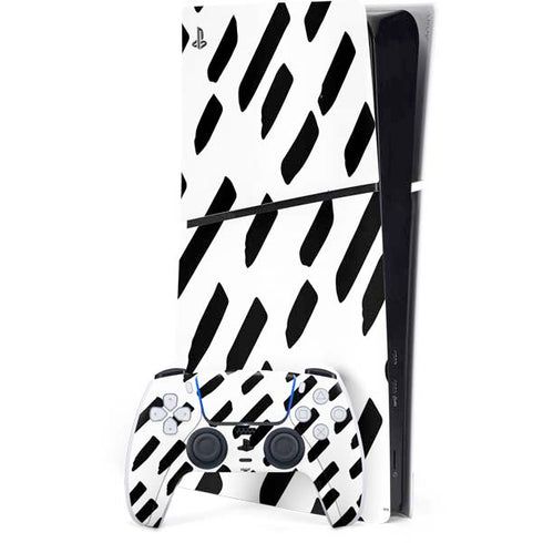 Black Dash PS5 Slim Digital Edition Console Skin