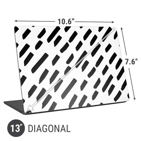 Black Dash Universal Laptop 13in (10.6 x 7.6in) Skin