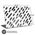 Black Dash Universal Laptop 13in (10.6 x 7.6in) Skin