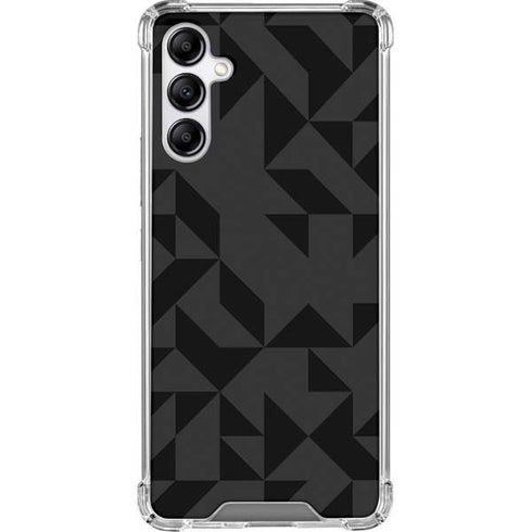Black Geometric Galaxy A14 5G Clear Case