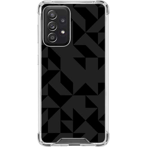 Black Geometric Galaxy A52 5G Clear Case