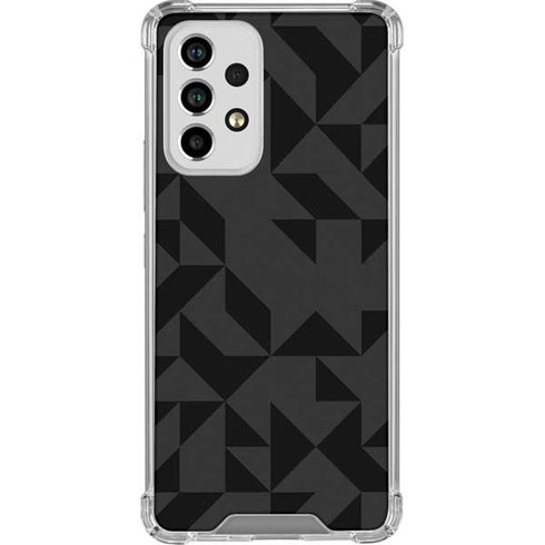 Black Geometric Galaxy A53 5G Clear Case