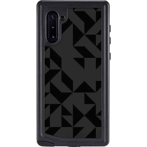 Black Geometric Galaxy Note 10 Waterproof Case