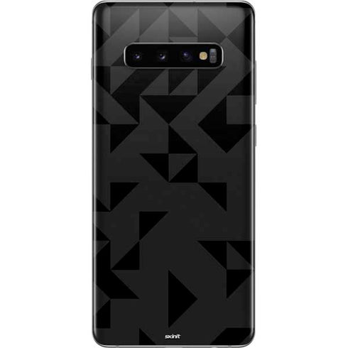 Black Geometric Galaxy S10 Plus Skin
