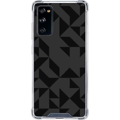 Black Geometric Galaxy S20 FE Clear Case