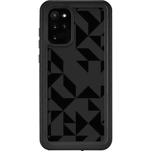 Black Geometric Galaxy S20 Plus Waterproof Case