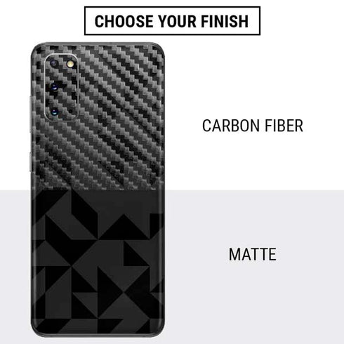 Black Geometric Galaxy S20 Skin