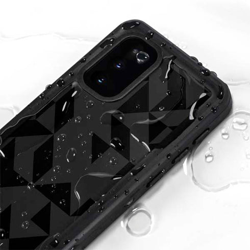Black Geometric Galaxy S20 Waterproof Case