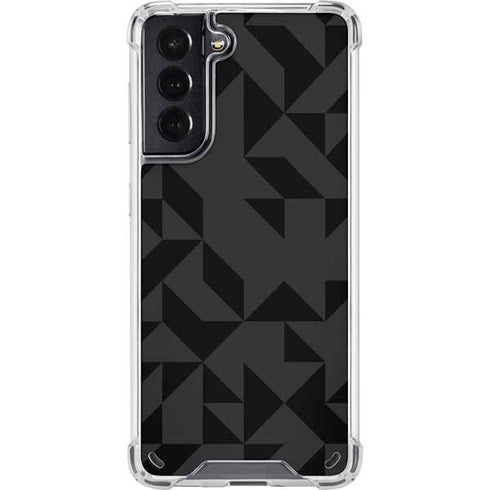Black Geometric Galaxy S21 5G Clear Case
