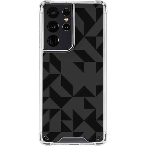 Black Geometric Galaxy S21 Ultra 5G Clear Case
