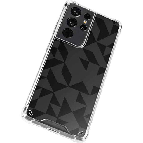 Black Geometric Galaxy S21 Ultra 5G Clear Case