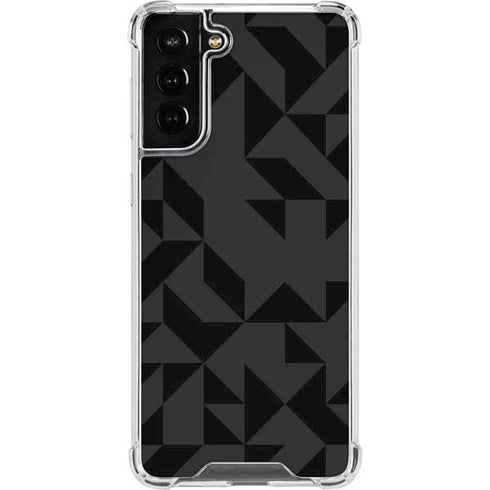 Black Geometric Galaxy S22 Plus Clear Case