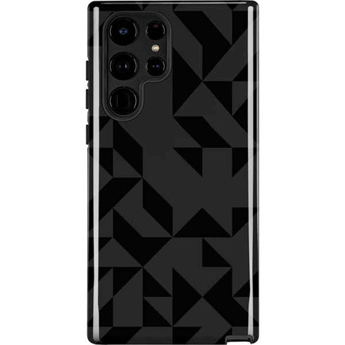 Black Geometric Galaxy S22 Ultra Pro Case