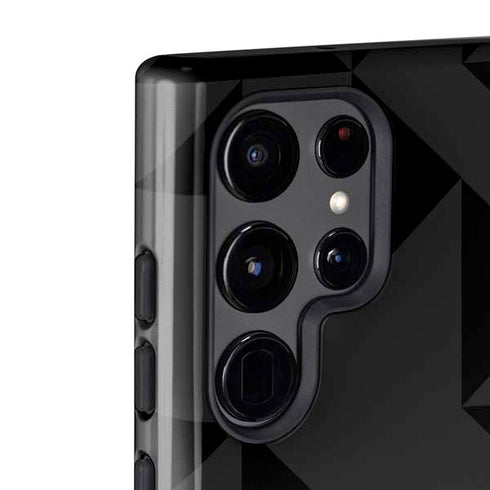 Black Geometric Galaxy S22 Ultra Pro Case
