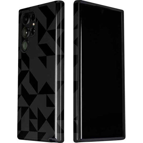 Black Geometric Galaxy S22 Ultra Pro Case