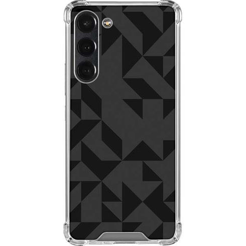 Black Geometric Galaxy S23 Plus Clear Case