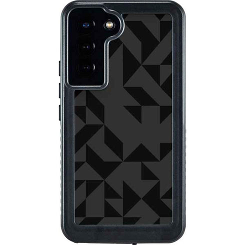 Black Geometric Galaxy S23 Plus Waterproof Case